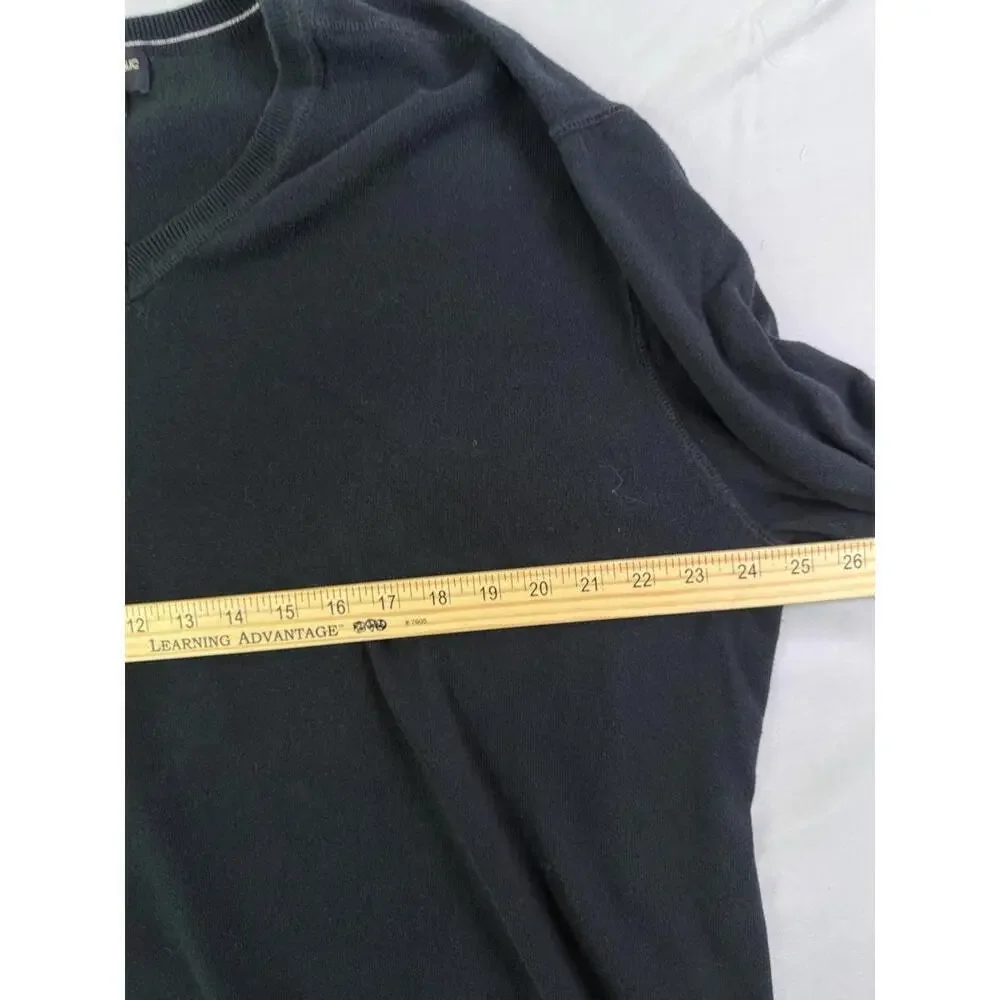 Banana Republic Sweater Long Sleeve  Mens 2XL Navy Blue Extra Fine Cotton V-Neck